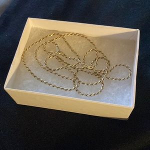 18kt Gold plated chain. sterling silver 925 Italy. 24 in.